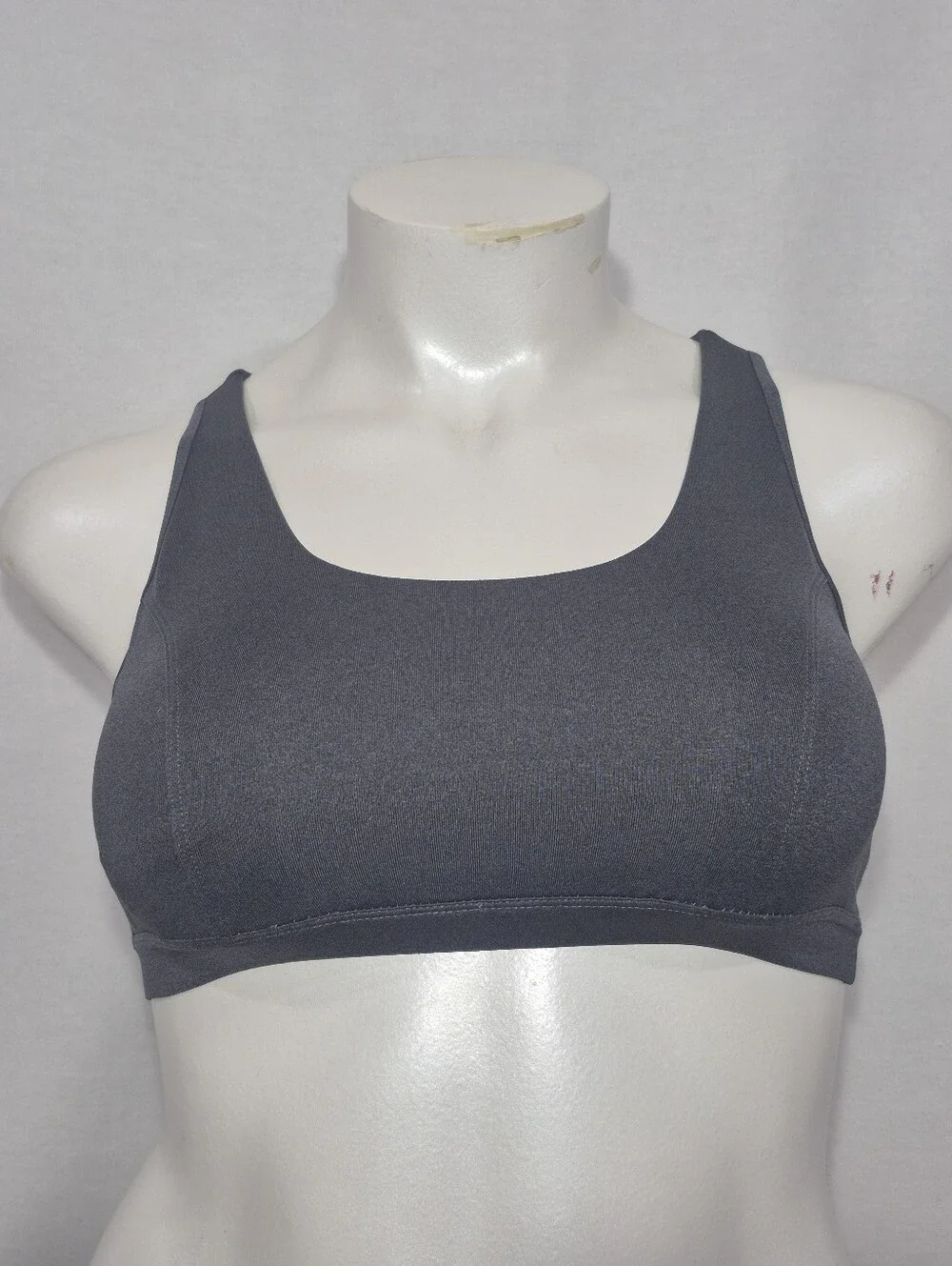 LARGE Tek Gear Wire Free MEDIUM SUPPORT Sport Sports Bra Gray